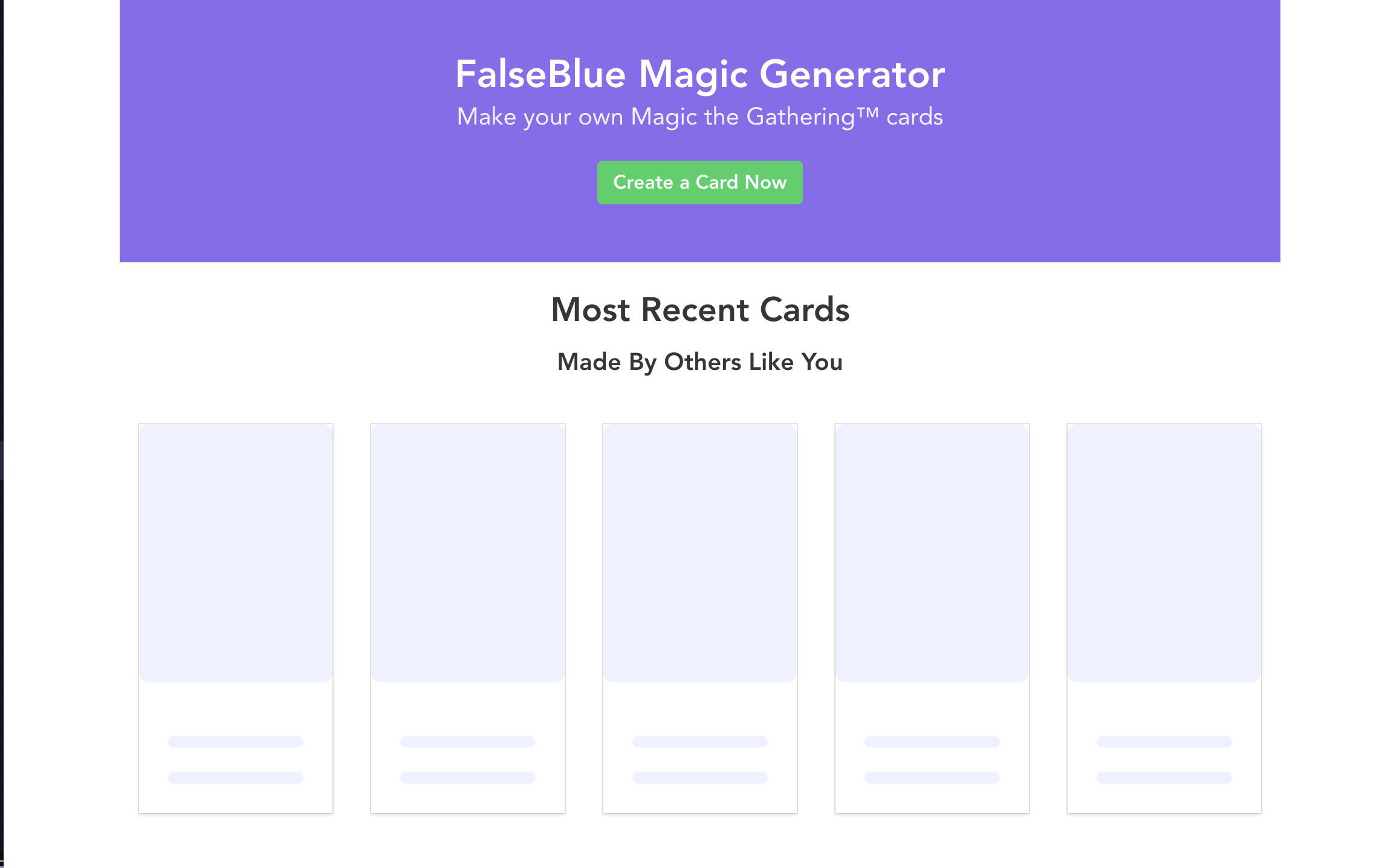 Evolution of the Magic Card Generator